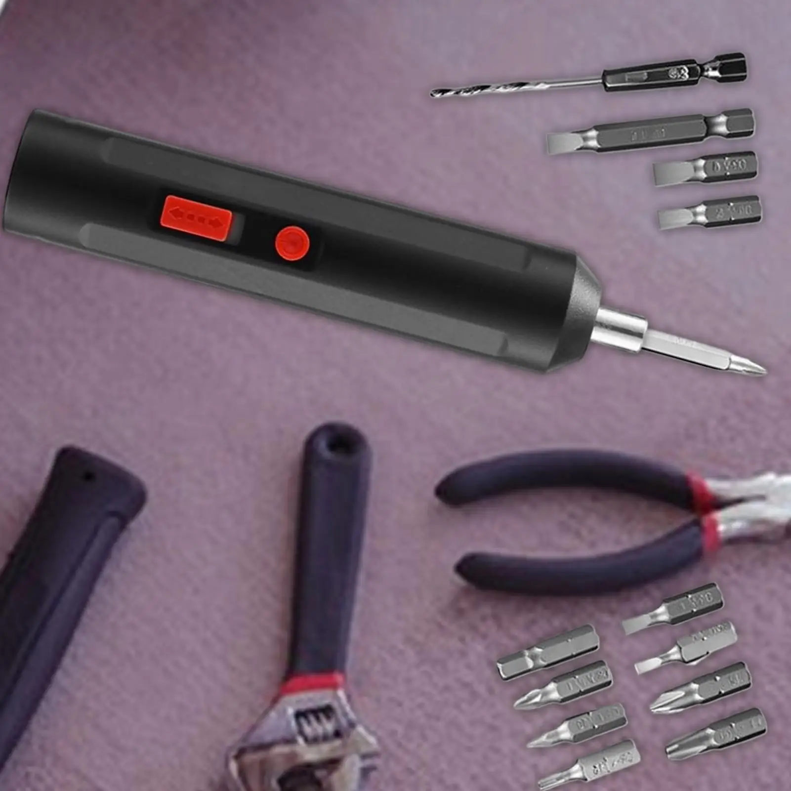 

Cordless Screwdriver Rechargeable Small Cordless Screw Driver Multi-Function USB Hand Drill Kit For Furniture Electronics Car