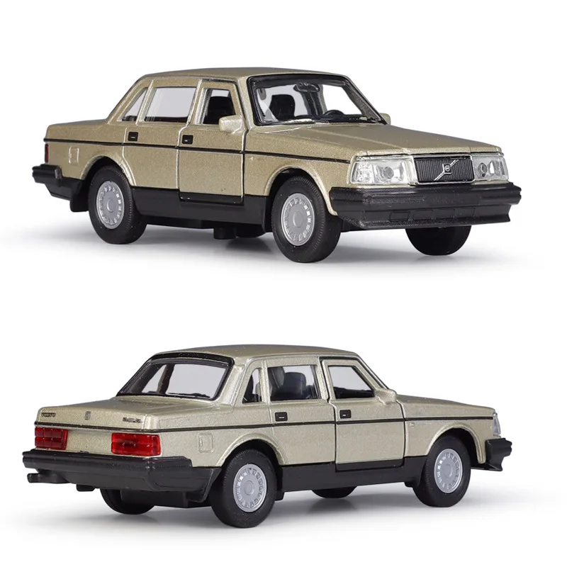 1/36 Volvo 240 GL auto giocattolo classica per bambini Welly Diecast veicolo in miniatura tirare indietro ruote libere collezione regalo per ragazzi