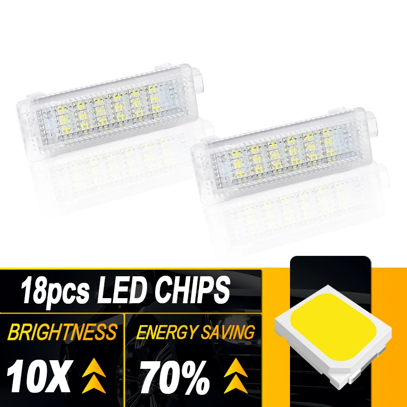 2Pcs LED Courtesy Footwell Under Door Light Luggage Trunk Lamps 63316972605 For BMW E60 E87 E70 E90 E92 E63 E65 E85 M3 MINI Z4