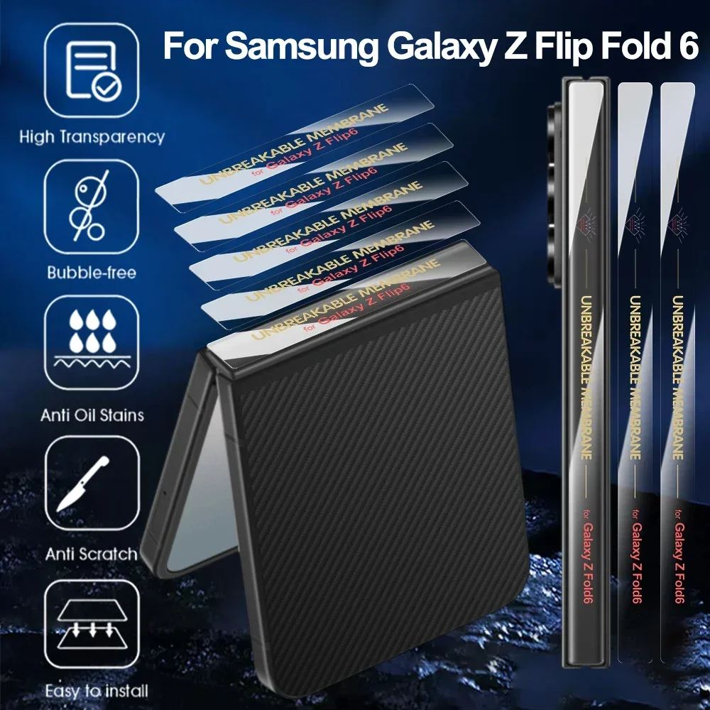 Screen Protector Glass For Samsung Galaxy Z Flip 6 5G Outer Screen Protective Tempered Glass with Hinge Sticker Hydrogel Film