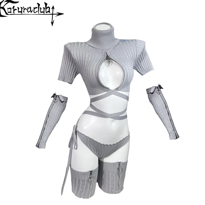 KORURACLUB COSPLAY SWEATER NURSE COSTUME WOMEN SEXY BODYSUIT SOCSK OUTFIT LINGERIE COSTUME