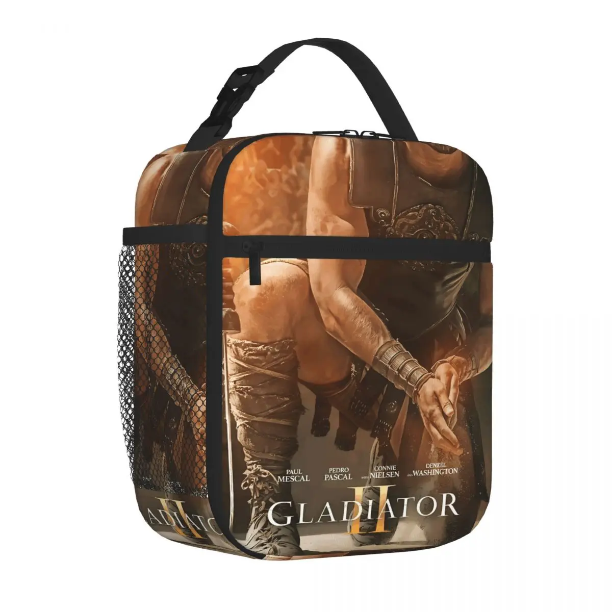 Bestselling Gladiator Embossed Insulated Food Bag Camping Meal Adjustable Strap Lunch Bag