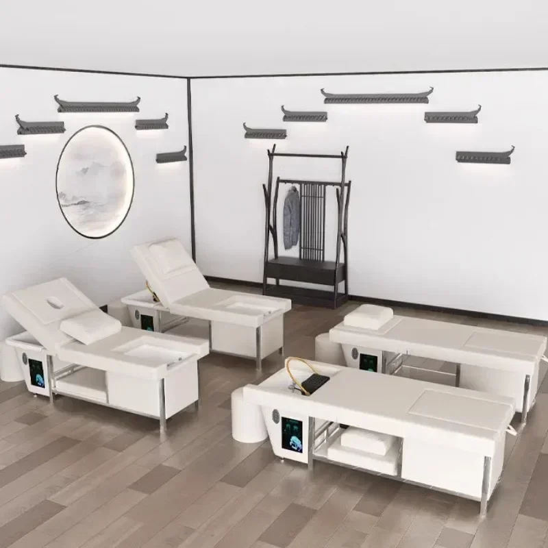 샴푸 침대 일본식 헤드 스파 워터 테라피 침대 미용사 의자 미용실 헤어 워싱 Japonais Cheveux 살롱 가구