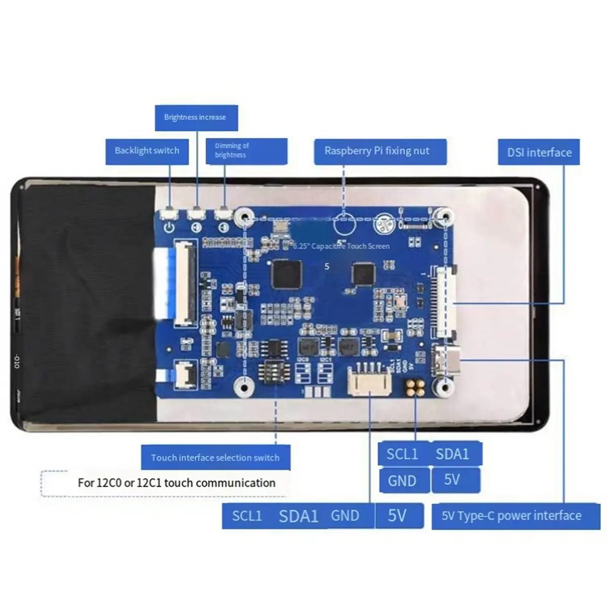 New Electronics For 6.25inch MIPI IPS Display Capacitive TouchScreen 720x1560 6.25inch LCD MIPI Touchscreen