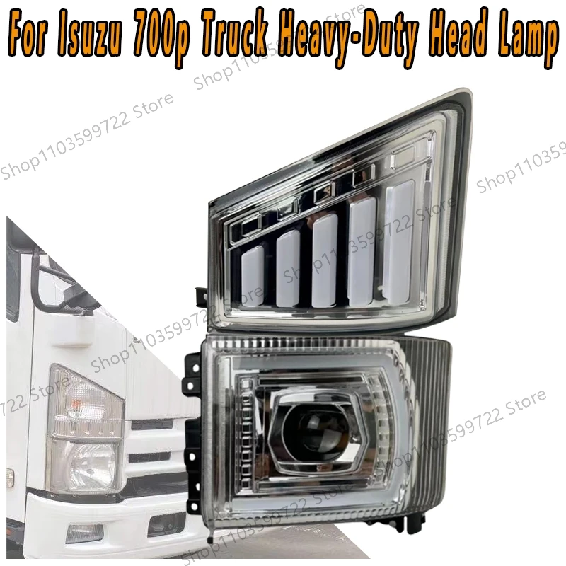 For Isuzu 700p Truck Heavy-Duty Car LED headlights Fog lights Daytime running lights Turn signals Driving signals 8-97585173-2