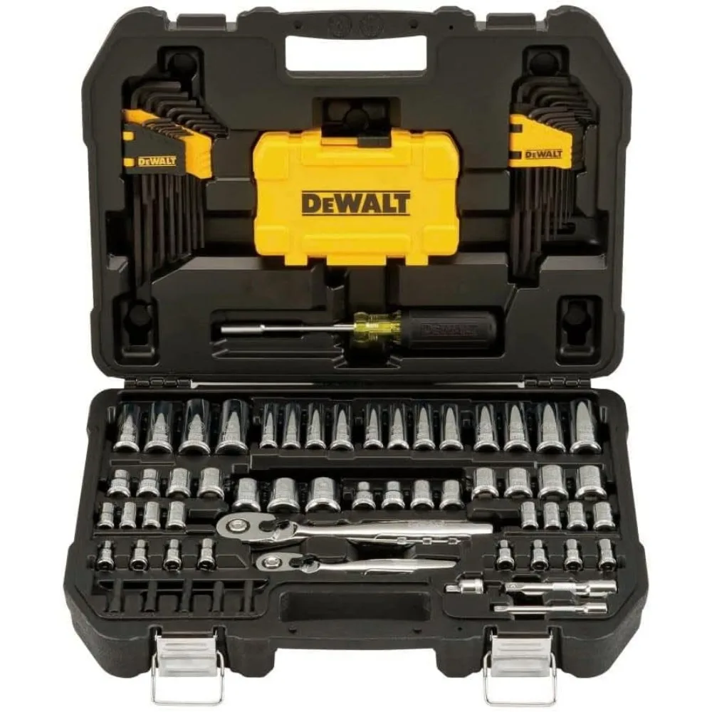 

Mechanics Tool Kit with 108 Pieces, 1/4 and 3/8 Drive, SAE Socket Set