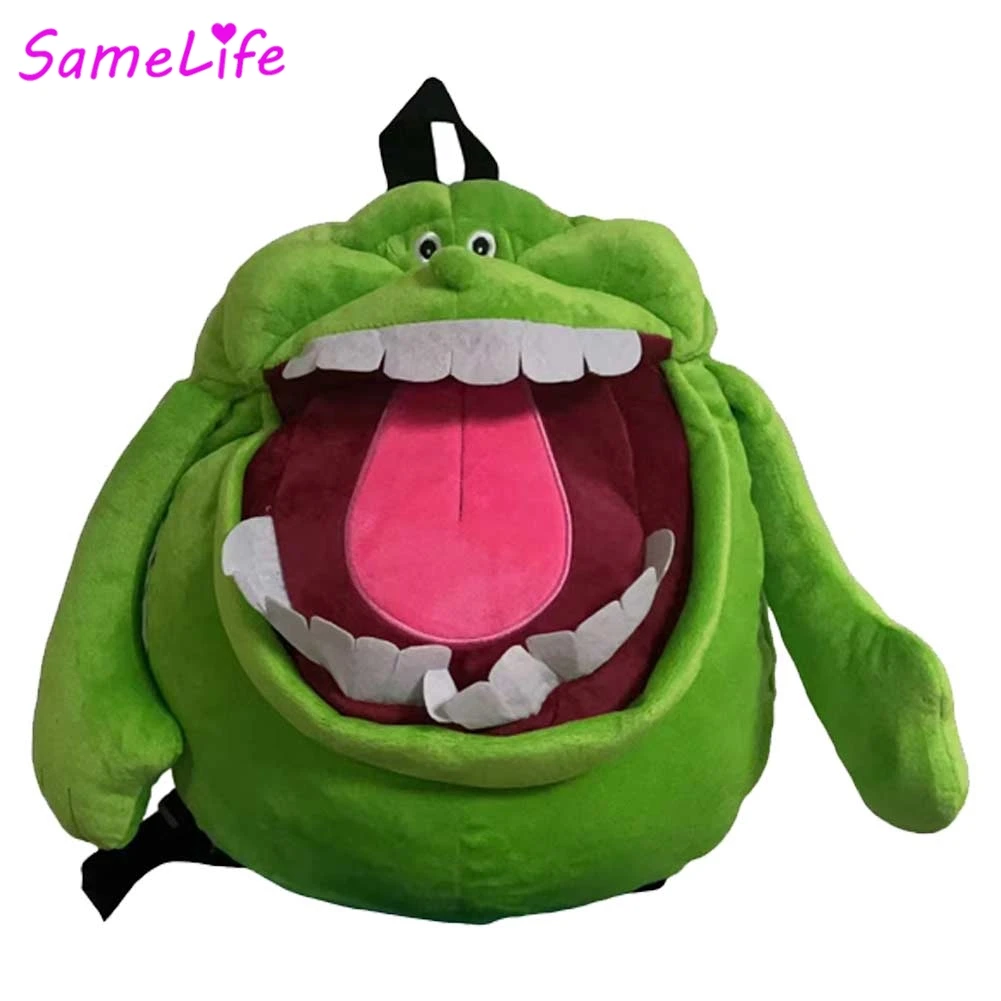 Green Ghost Slimer Backpack Cosplay Fantasy Bag Movie Buster Costume Disguise Accessories Halloween Boys Men Roleplay Prop Gift