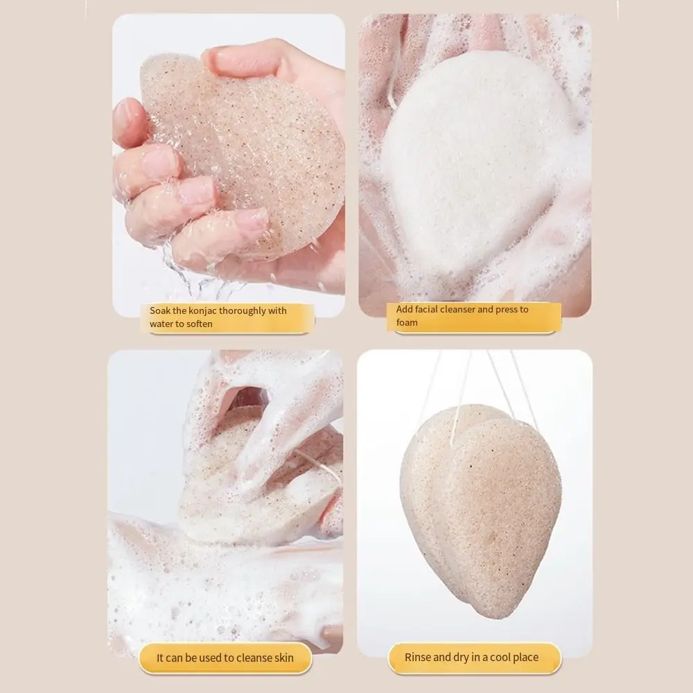 Water Drop Walnut Seeds Bath Sponge Beauty Women Face Deep Cleaning Pads Reusable Double Side Exfoliating Sponge Cosmetic