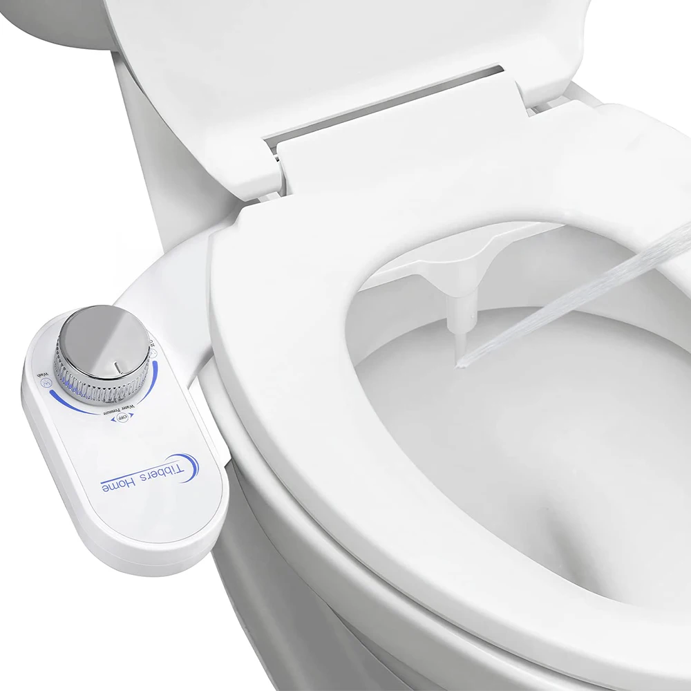 

Non-Electric Bidet - Self Cleaning Dual Nozzle Frontal and Rear Wash Fresh Water Bidet Toilet Seat Attachment Easy Installation