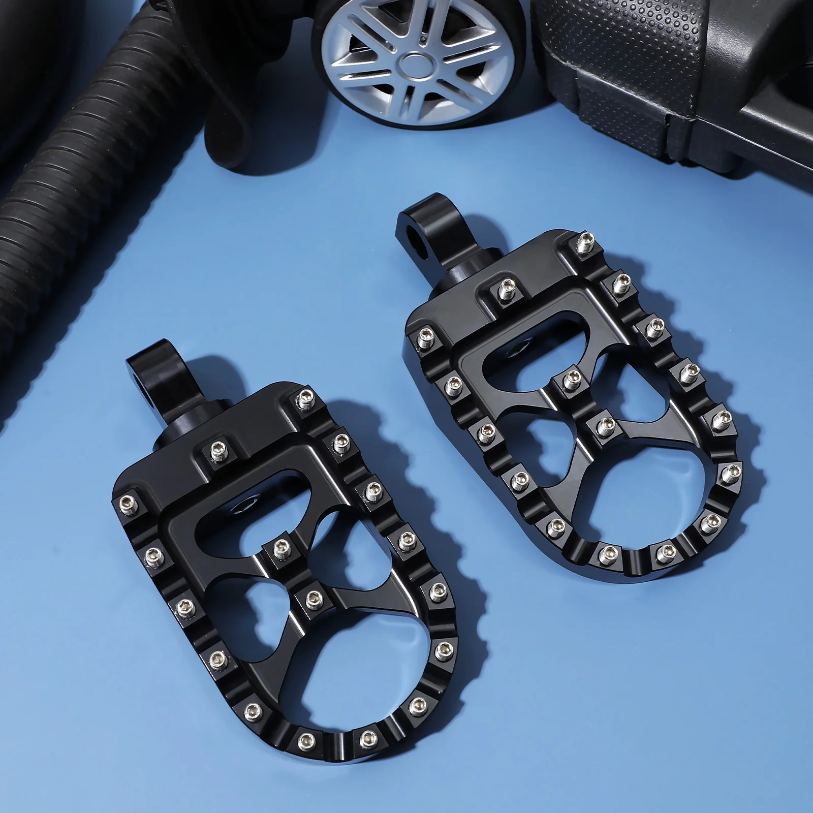 

1Pair Aluminium Alloy Foot Pegs Motorcycle Foot Pegs Motor Pedals Dirt Bike Footrests Replacement Accessories Motor Pedals