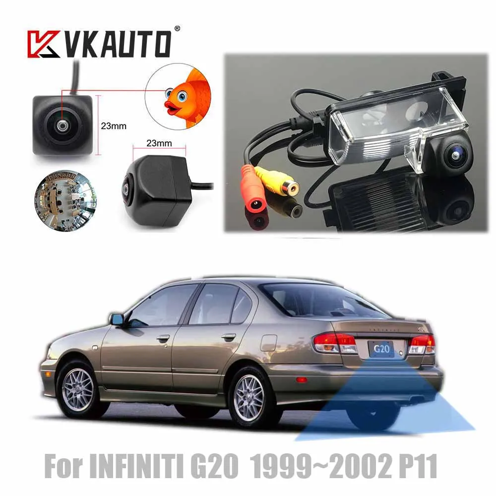 VKAUTO Fish Eye Rear View Camera For Infiniti G20 g20t 1999 2000 2001 2002 CCD Night Vision HD Backup Reverse Parking Camera