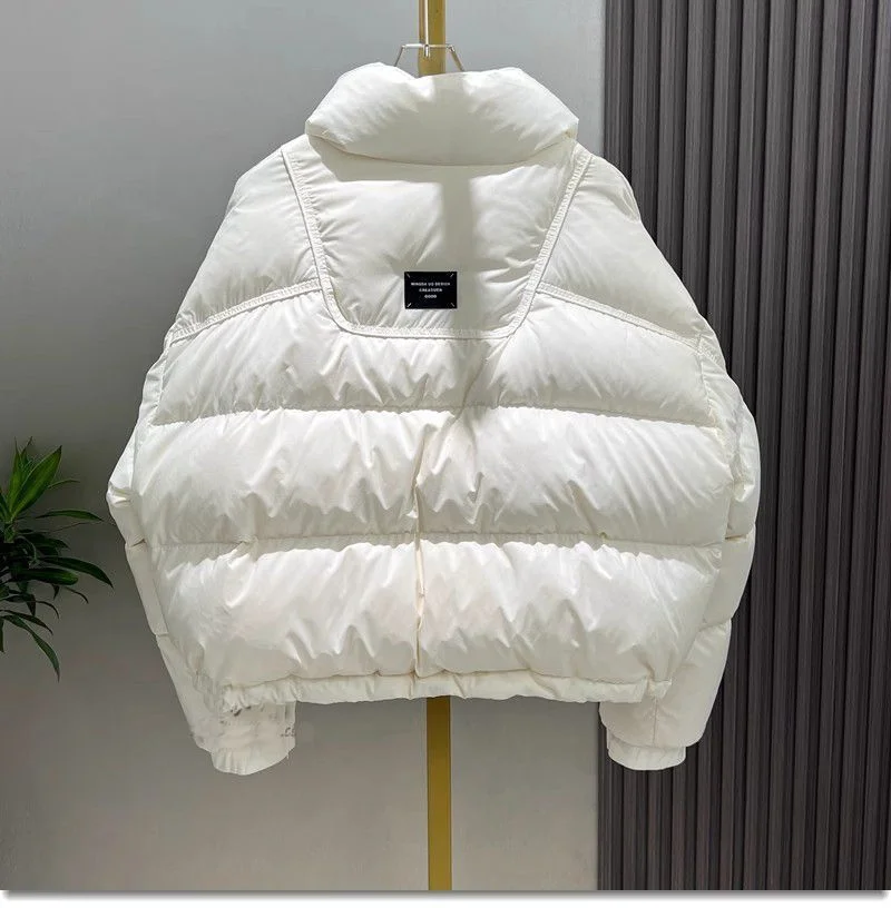 ﻿ Lady Short Down Cotton Jacket 2024 Winter New Fashion Loose Fitting European style Thick And Warm Bread Jacket Padded Parkas X