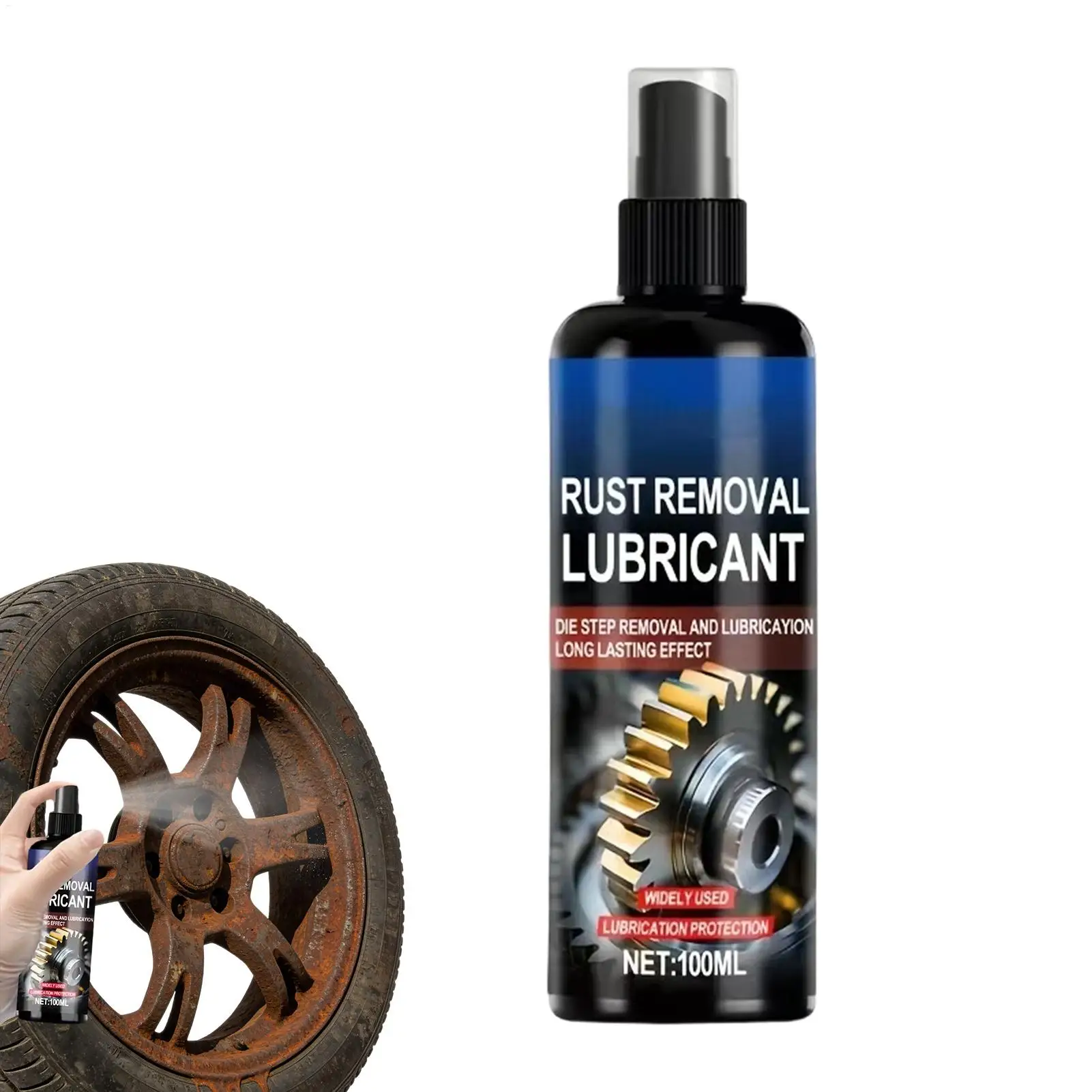 Rust Remover Precise Misting Lubricating Vehicles Metal Rust Remover for Equipment Maintenance Hinges Chassis Bolts Bicycle