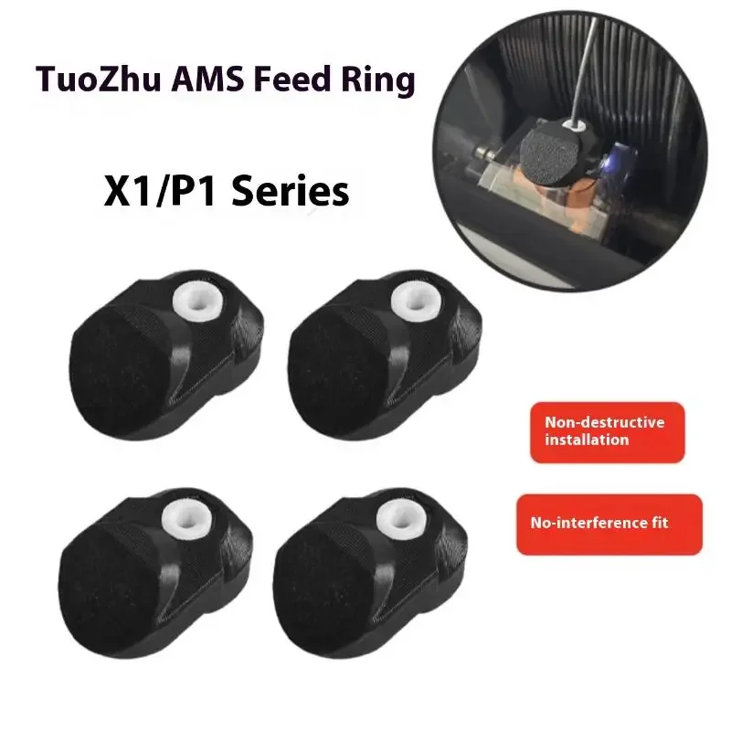 4PCS 3D Printer DIY Accessories AMS Upgrades Panda AMS Guard Inlet Ring Protector For Bambu Lab X1C P1S P1P