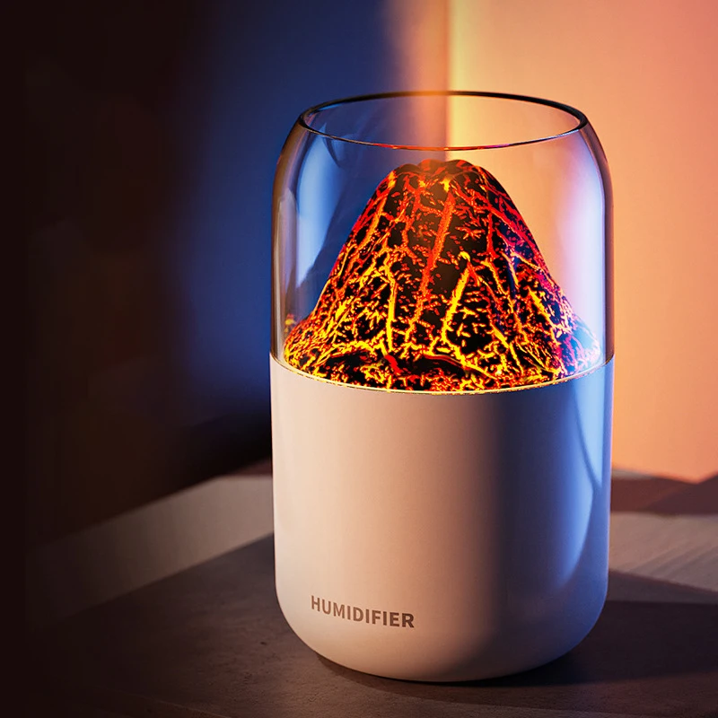 

New Planet Volcano Humidifier Home Bedroom Colorful Ambient Light Aromatherapy Machine Small Desktop Flame Humidifier