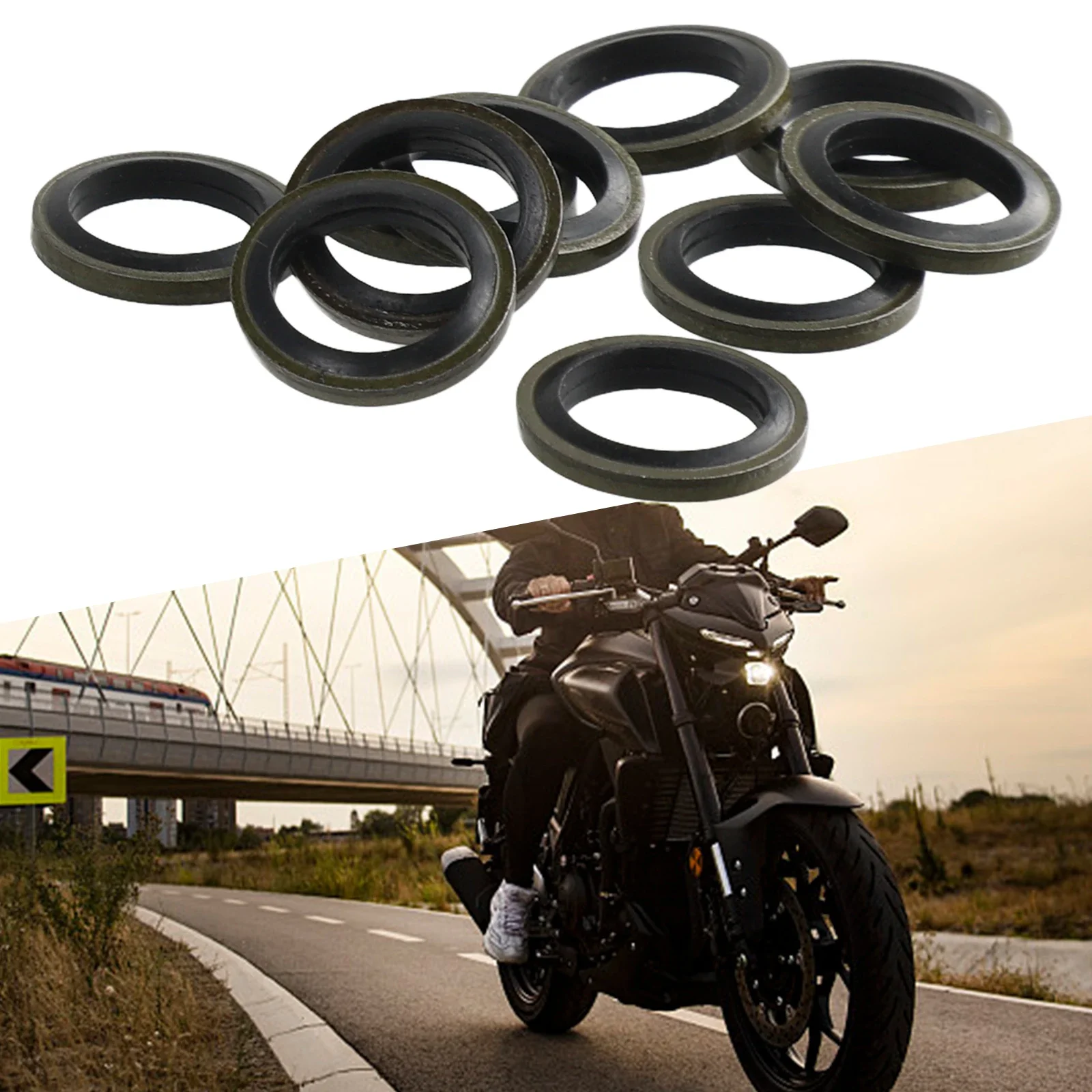 Utili rondelle per bulloni Banjo motore elettrico 10 pezzi Set 12mm per la maggior parte delle motociclette per pinze per cilindri Master Nissin sigillate