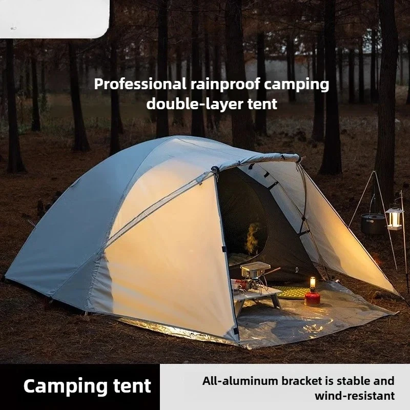 Outdoor Camping Hiking Overnight Rainproof Windproof Double Layer Professional Mountaineering Camping Portable
