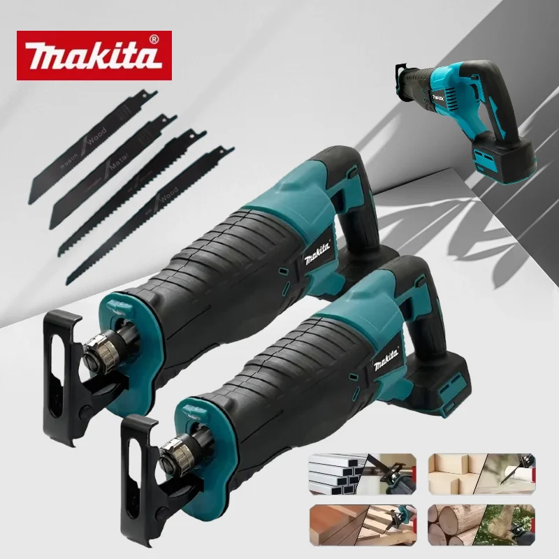

Makita 18v Brushless Reciprocating Saw Reciprocating Saw Portable Cordless Power Tools With 4pcs Saw Blades