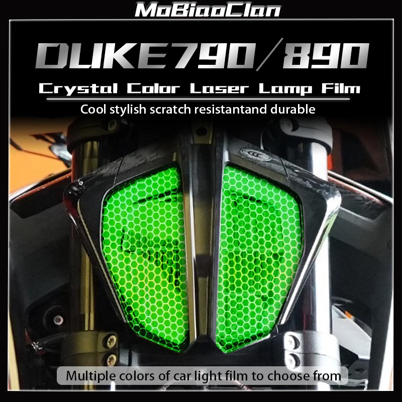 

For KTM DUKE790 DUKE890 Motorcycle headlight color changing film honeycomb laser film sticker