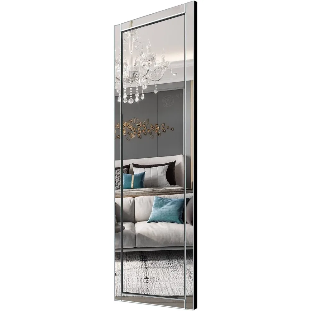 

Floor Mirrors, Wall Mirror Full Length Mirror Wall Mounted Reflect Frame, Over The Door Long Mirror, Floor Mirrors