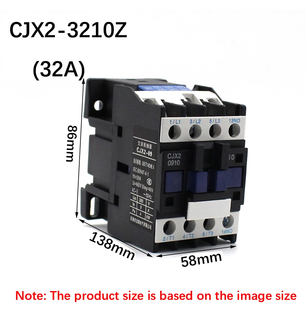 DC contactor CJX2-3210Z DC Magnetic Contactor 32A LP1-3210 contactors DC12V 24V 48V 110V CJX2-Z Contactors