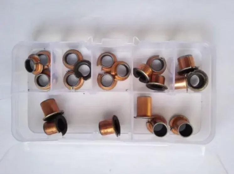 21pcs Self-lubricating Oil Composite Bearing Bushings Copper Sleeve Bearing Block Assortment