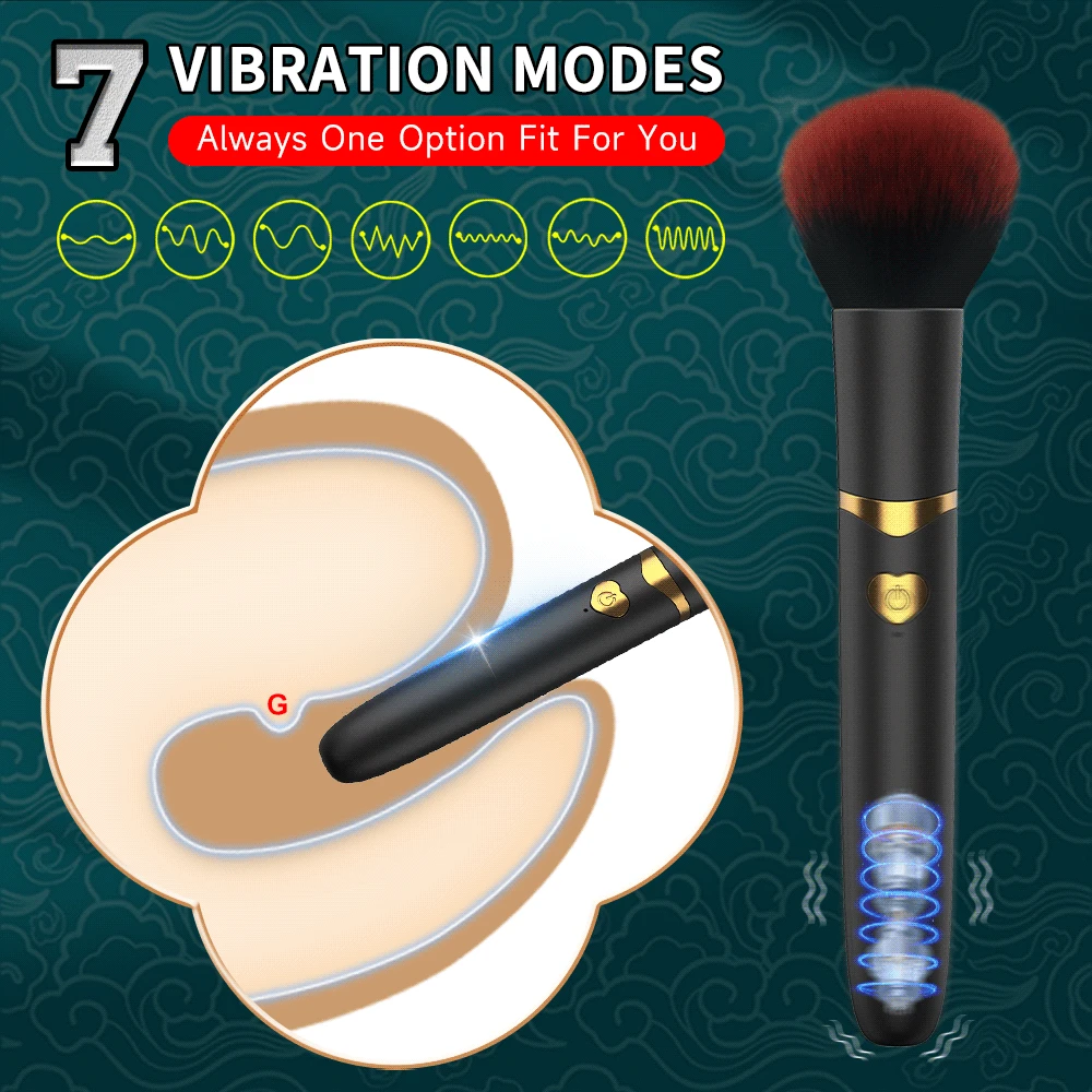 Pennello per trucco G Spot vibratore giocattoli del sesso potente vibrazione vaginale capezzolo orgasmo stimolatore USB ricarica wireless AV Stick