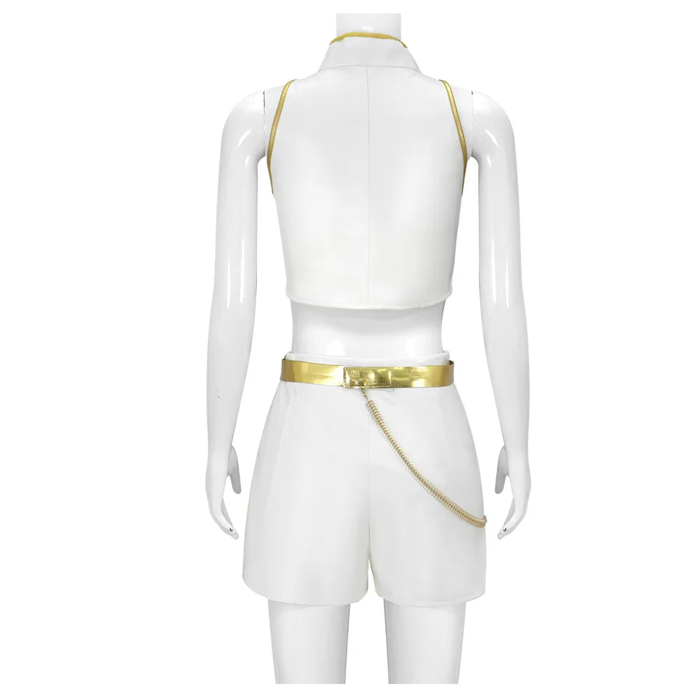 Kpop شيطان زوي رومي الصيادين ميرا الثقيلة Y2K سايبر ميتافيرس زي القوطية مستقبلية مرحلة الأداء الزي تأثيري