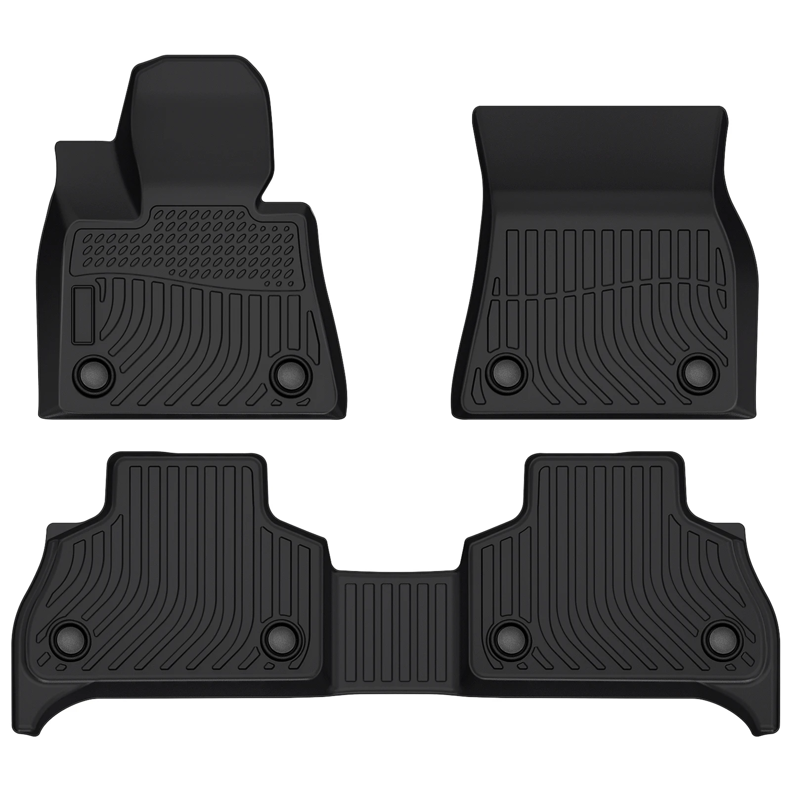 Premium Floor Mats for for BMW X5 G05 2019-2023 TPE Rubber Black 3Pcs