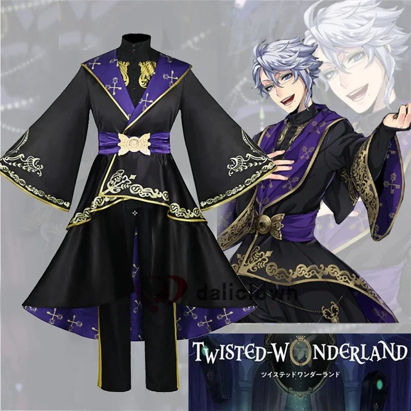 Jeu Twisted Wonderland Cosplay Costume, Riddle Black Dam fur s, Uniform Outfit, Party Purim Carnival Costumes, MN8, Hommes et Femmes