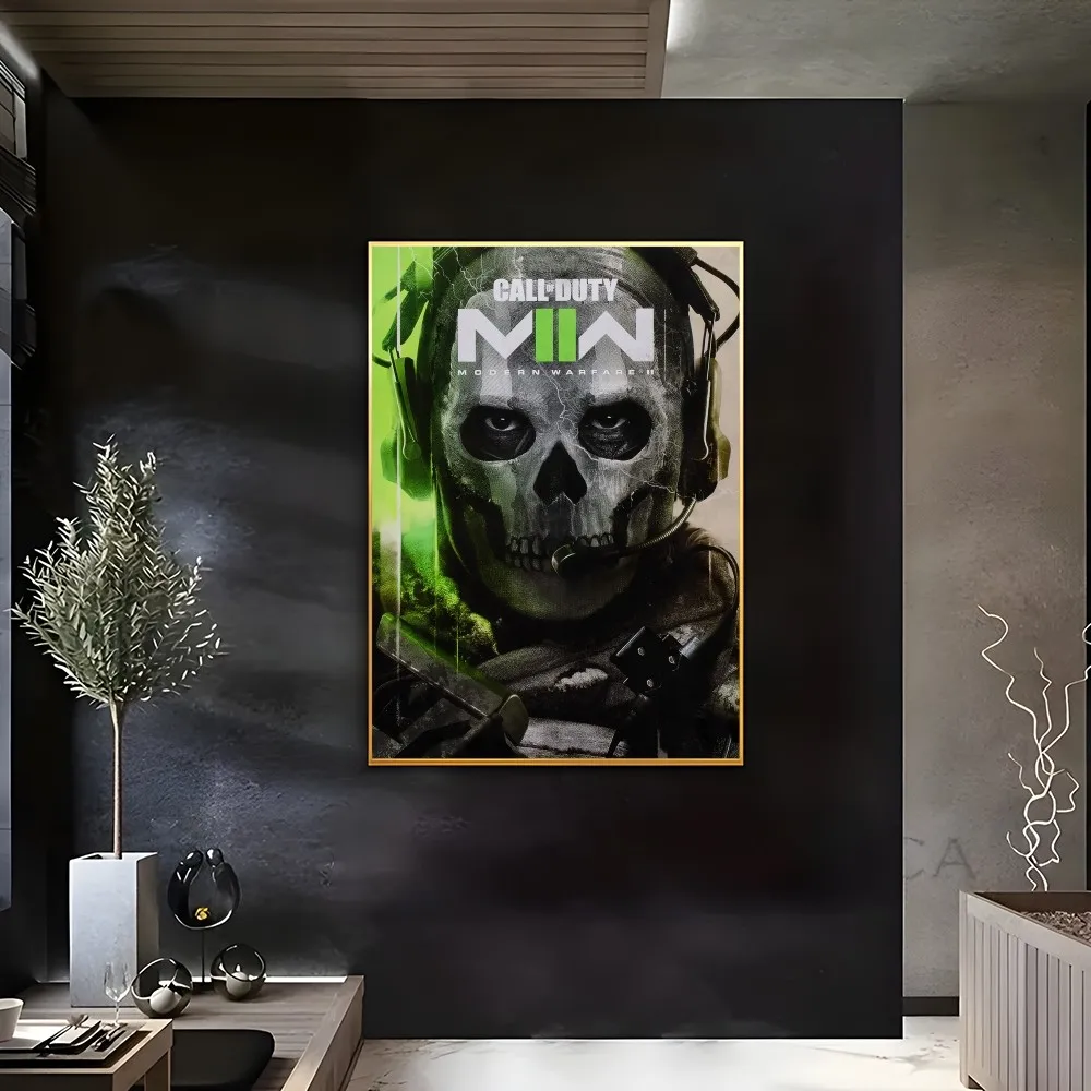 Game C-Call of D-Duty M-Modern W-Warfare II Poster Sticky Wall Art Printing Waterproof Home Living Bed Room Bar Aesthetic Decor