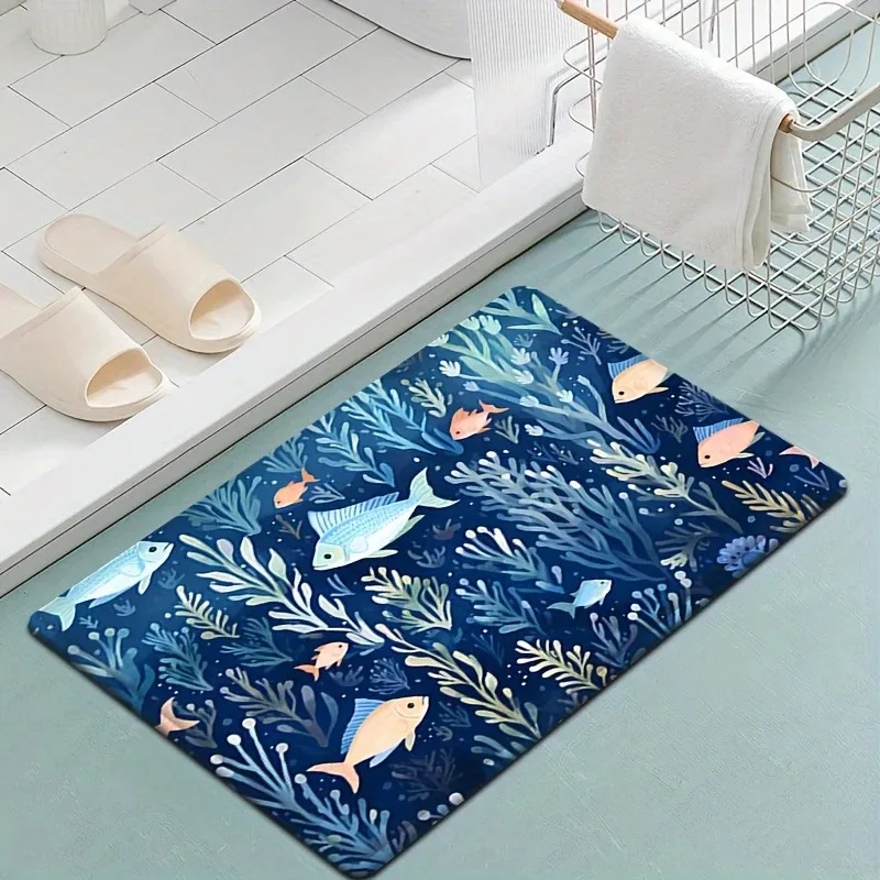 Retro Turtle Pattern Door Front Mat Decoration Home Bathroom Floor Mat