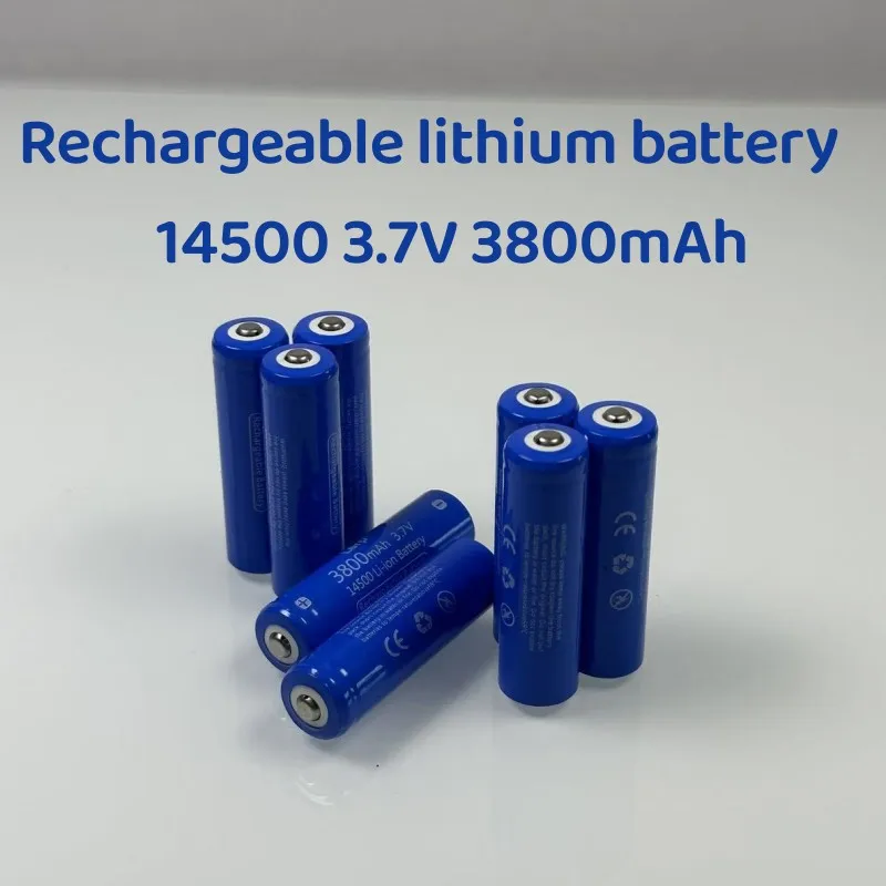 Batterie 14500 wiederaufladbarer Lithium-Ionen-Akku 3,7 V 3800 mAh Taschenlampe Spielzeugventilator Wecker Fernbedienung