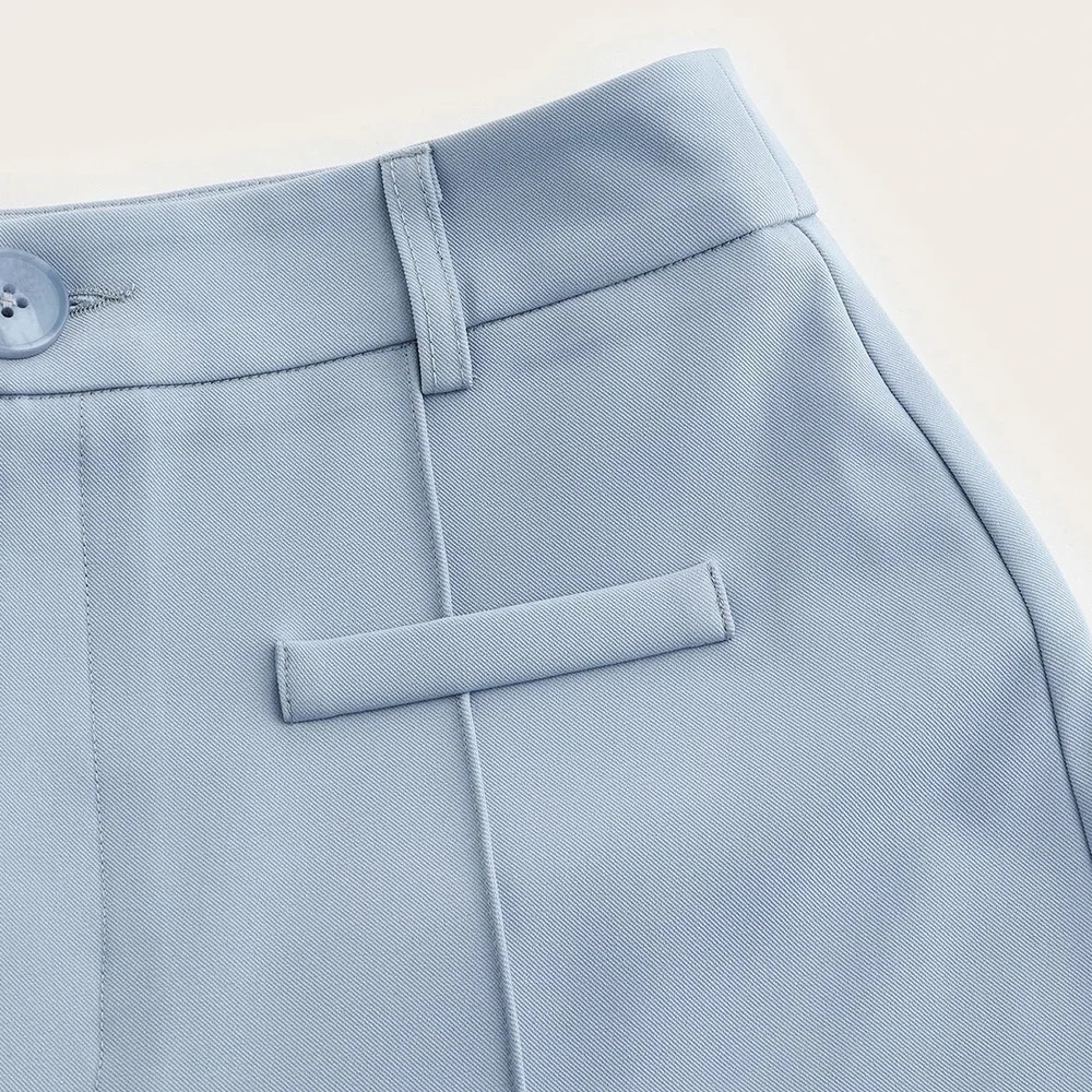 Mia Muse Select  Natural Waist Ankle Straight Daily Pants For Women Pants  Spring Summer Casual Basics Solid Color