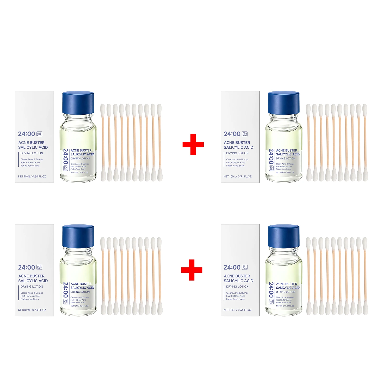 Salicylic Acid Drying Lotion Face Serum with Cotton Swab– Reduce Pimples & Breakouts Fade Acne Scars Minimize Pores Skin Renewal image 3