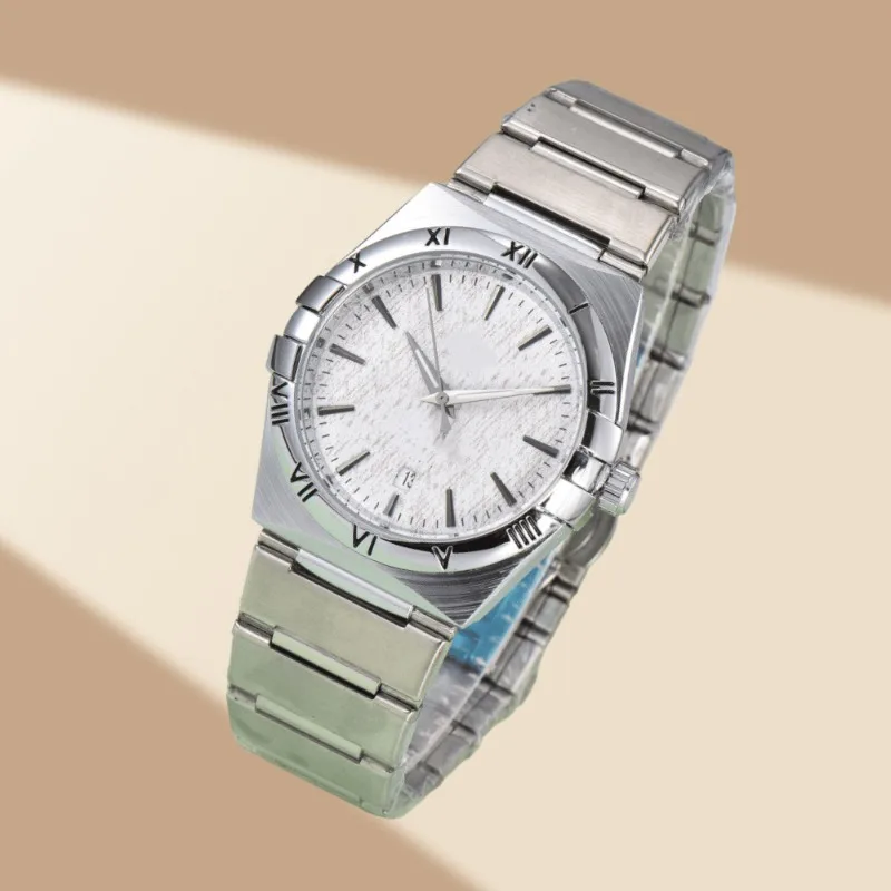 ​ ​ ساعة كوارتز مضيئة مقاومة للماء لعام 2025 للرجال والنساء، سوار ستانلس ستيل 50 متر، تقويم، مقاومة للصدمات، الأعمال
