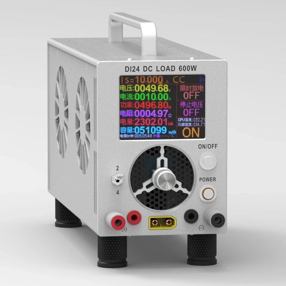 DL24 Digital Display Electronic Load Voltage Current Meter Battery Capacity Power Aging Discharger Aluminum Alloy Shell