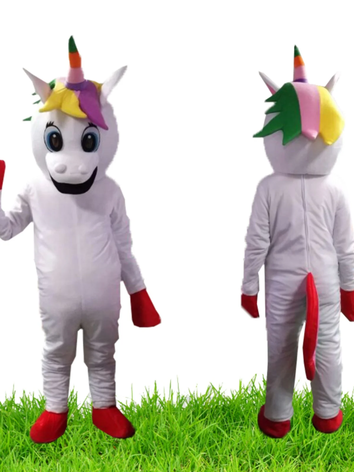 Unicorn Mascot Costume Horse Mascot Costume Parade Quality Clowns Birthdays for Adult Animal Halloween Party Costumes