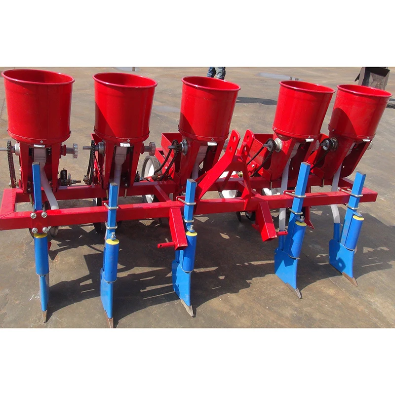 Agricultural Maize Seeder Drill 5 Rows Maize Planter With Fertilizer Corn Seeder For Tractor