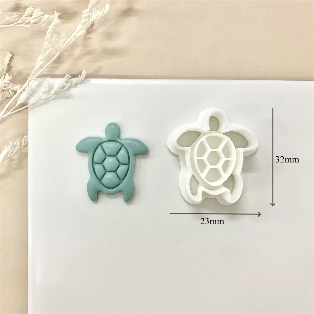 Geprägte Schildkröte Polymer Clay Cutter Ozean Stil Polymer Clay Form Meeresschildkröte Form Ohrringe Schneiden Schmuck Formen Herstellung Werkzeuge – Detail 6