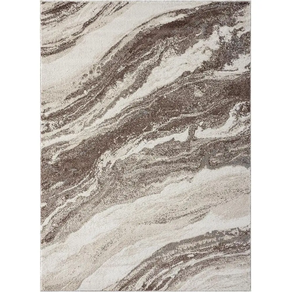 Art Deco 7983 Brown 8x10 Rug, Lagos Collection Geometric Design