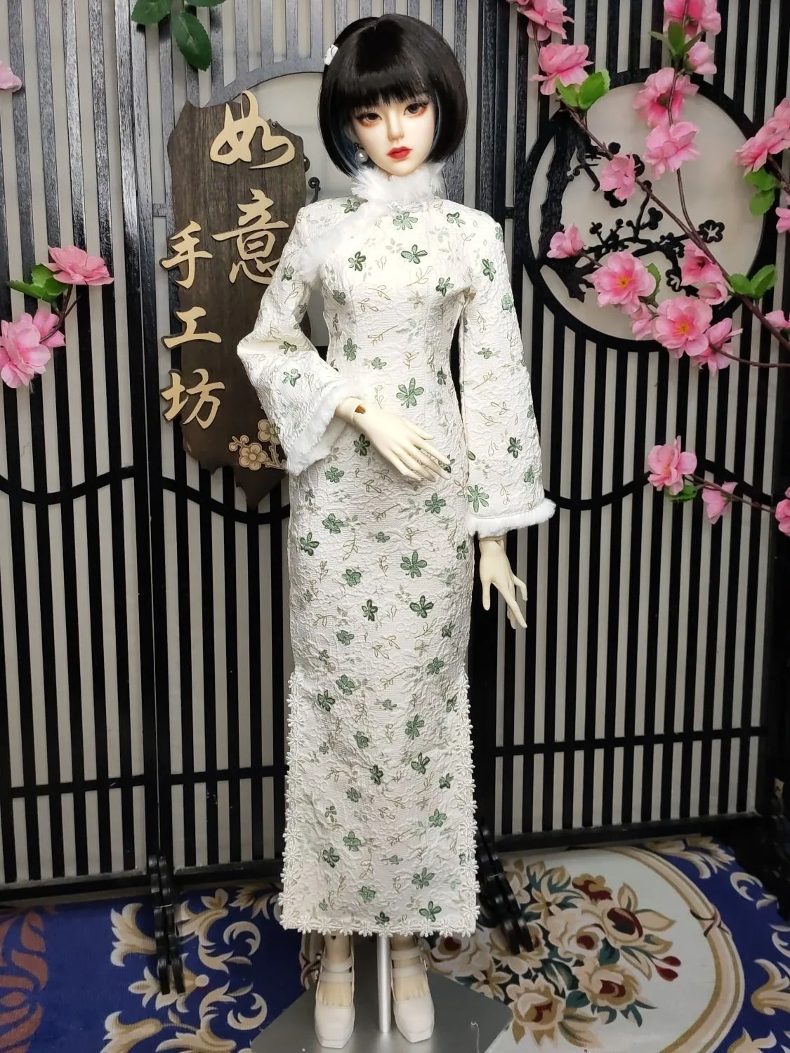 Fashion Debisheng Yeluoli Cheongsam, 1/3 BJD AS60 Doll Clothes Dress 1 Piece