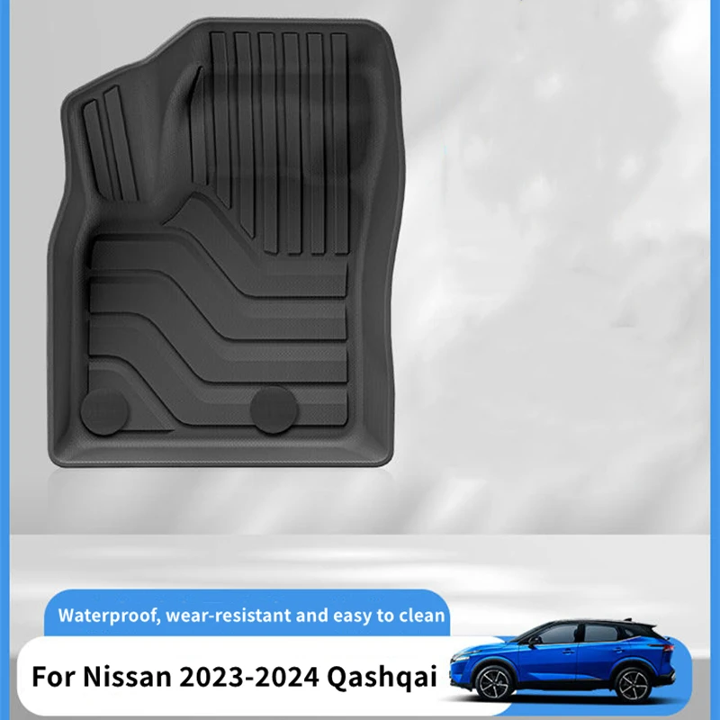 

Car Trunk Mat TPE Car Floor Mats for Nissan Qashqai All Weather Rear Trunk Protector Pad Cargo Liner Seat Back Anti Dirty Pads