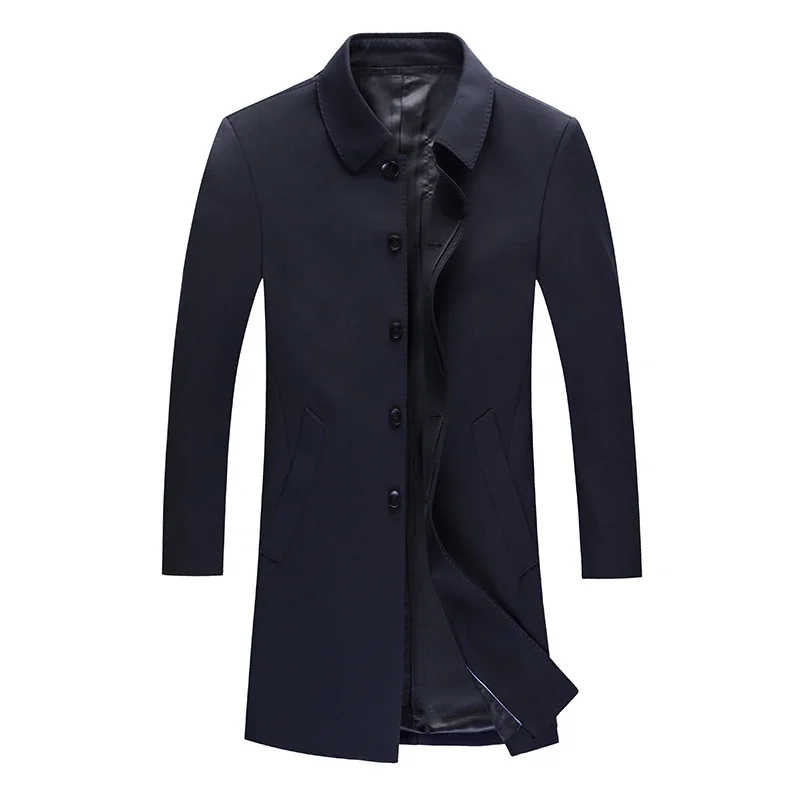 Otoño Invierno hombres gabardina de negocios moda Casual chaquetas masculinas Slim comodidad caliente a prueba de viento Top tendencia ropa de calle