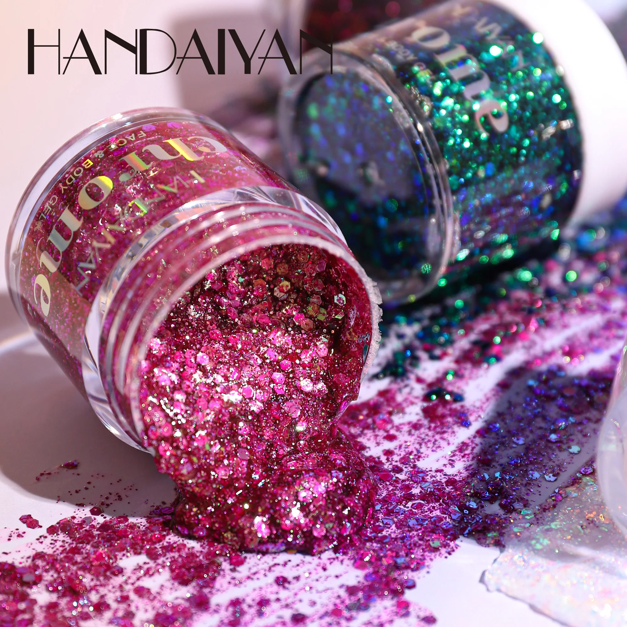 Body Glitter I 6 Colors + Glitter Glue for Face Glitter Makeup, Hair, Eye & Fine Glitter Eyeshadow - Perfect for Halloween