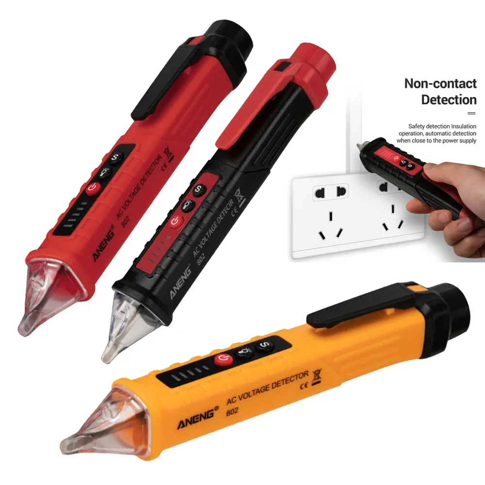 1 * Voltage Tensioner Voltage Pen 12-1000V Sensitivity Electrical Tester Pen Non-Contact AC Voltage Detector 15x2.6x2.4 Cm