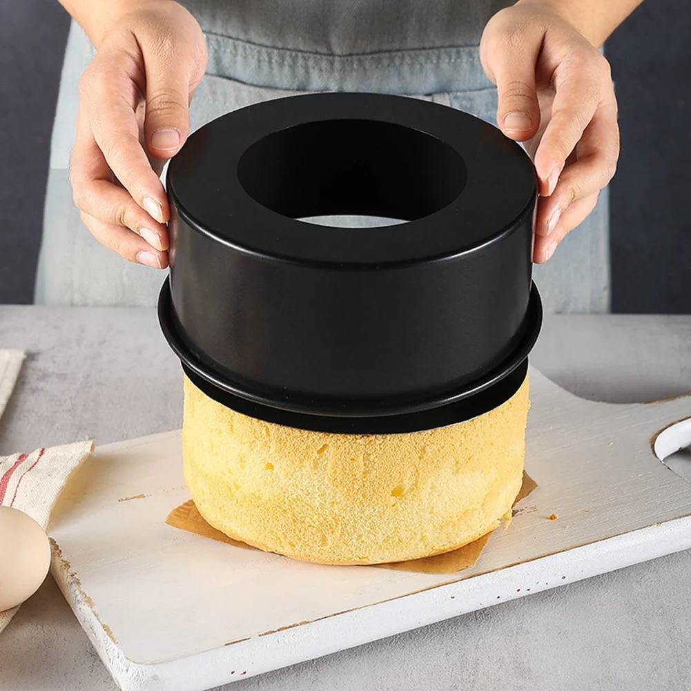 AB02 6Inch Cake Pan-3Pcsround Cake Pans With 100 Pieces Parchment Paper,Non-Stick Cake Baking Pans, Dishwasher