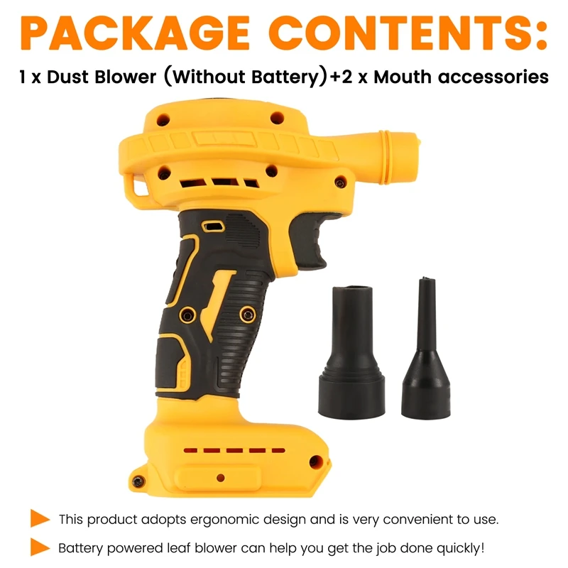 Mesin debu udara tanpa kabel, alat listrik pembersih Inflator vakum pembersih efisien dapat diisi ulang untuk baterai Dewalt 18V 20V