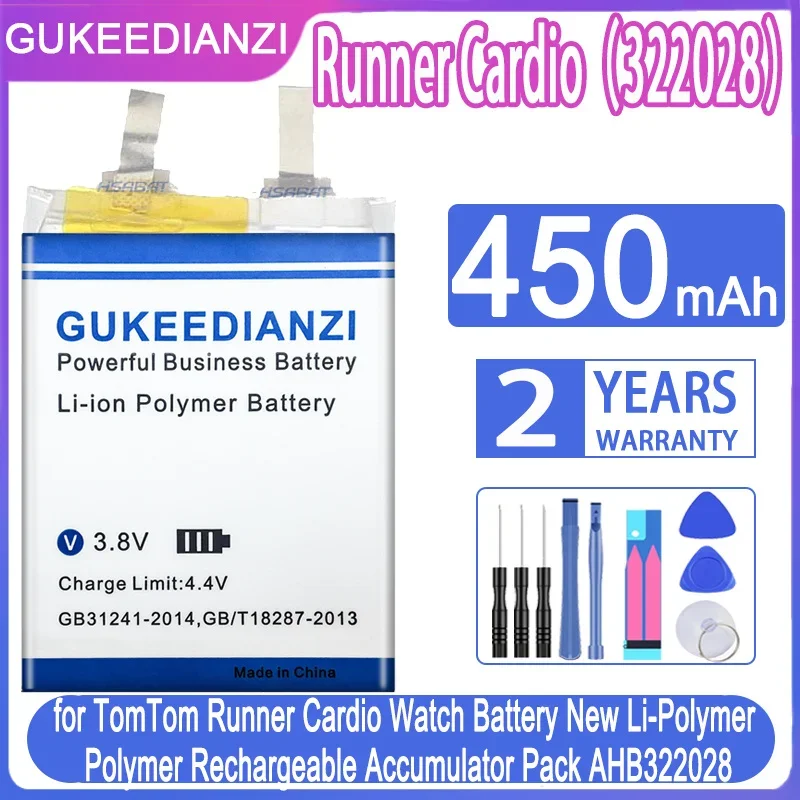 

For Tomtom Runner Cardio Watch AHB322028 Cardio 322028 Reliable Power Supply 450mAh Watch Battery