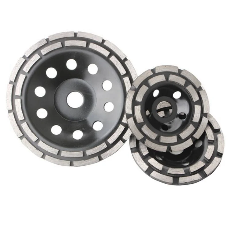 

A58Z 125Mm Diamond Double-Row Grinding Wheel Cement Stone Concrete Floor Millstone Diamond Grinding Wheel Durable Easy Install